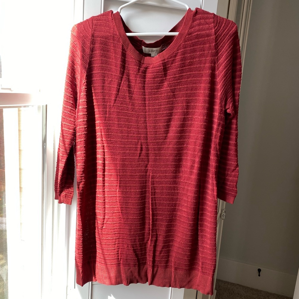Soft red maternity sweater